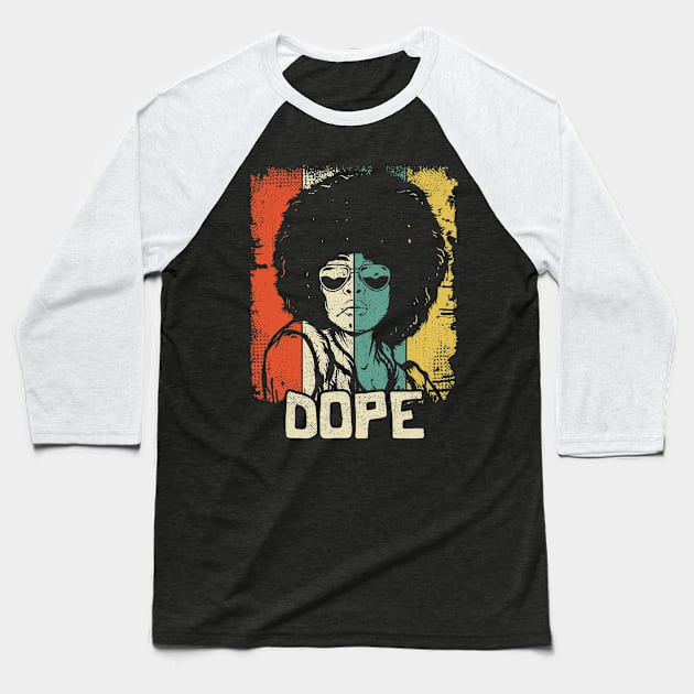 Dope Black Magic Girl Pride African Afro Baseball T-Shirt by BrightGift